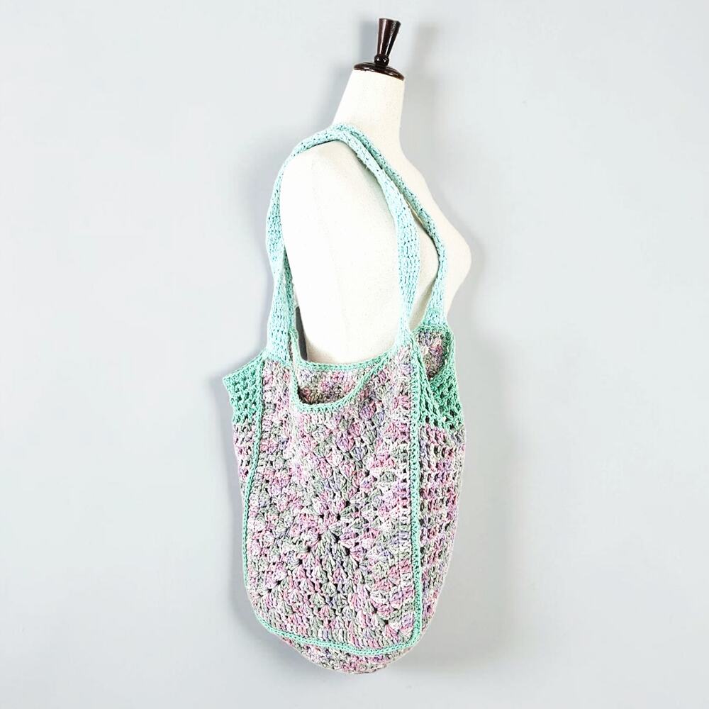 Crochet Shoulder Bag Tote Handmade Boho Cottagecore - Picture 1 of 4